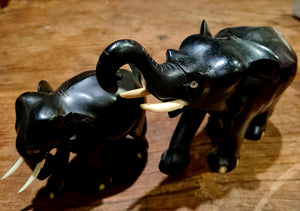 Vintagepickers vintage Carved elephants.