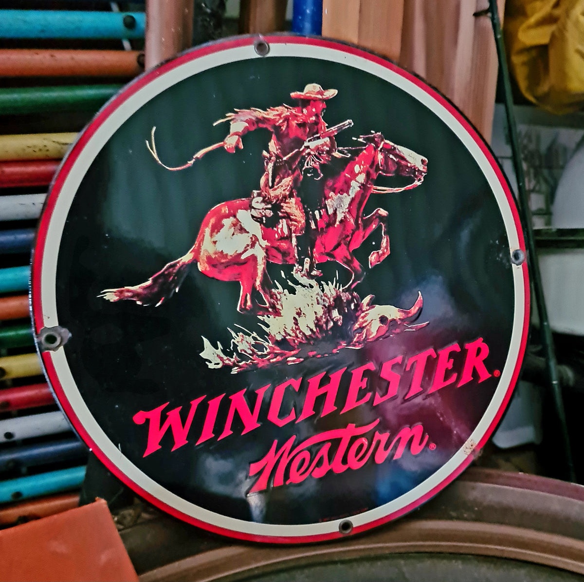 Sign Pickers Vintagepickers enamel Winchester sign. – vintagepickers