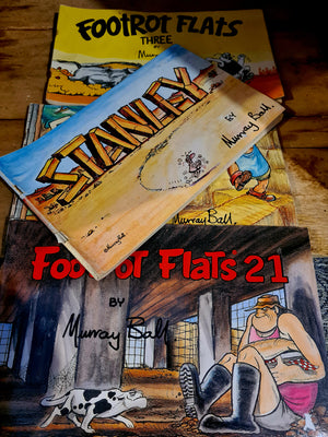 Vintagepickers vintage Footrot flats and STANLEY Books. MURRAY Balls finest.