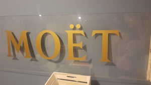 Vintage Pickers Moet Perspex advertising Sign