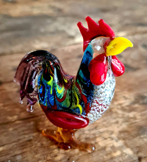 Vintagepickers Coloured Glass Rooster