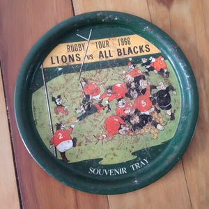 Vintage Pickers Lions vs All Blacks Rugby tray - Tour 1966