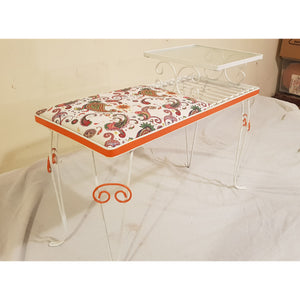 Vintage Pickers Retro - 70s  Side table - Orange and White